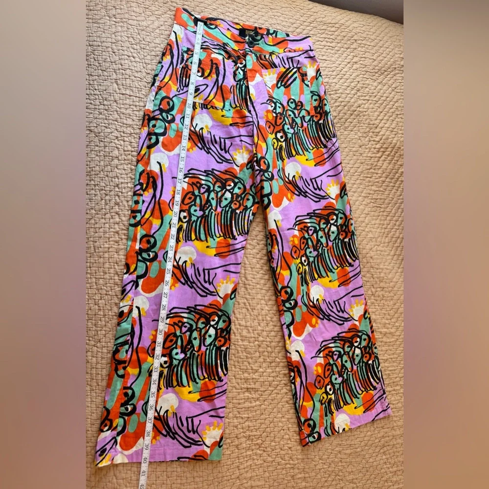 Nooworks Colorful Abstract Pants, Medium, Like New! Made in USA - Picture 6 of 7
